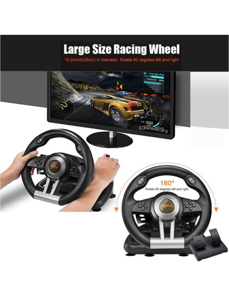 Volante de Carreras PXN V3II con Pedales para PC y Consolas