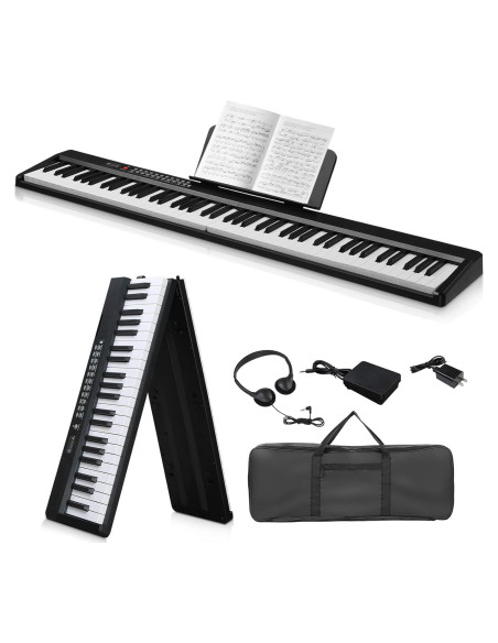Teclado Plegable Ktaxon 88 Teclas MIDI Bluetooth Portátil