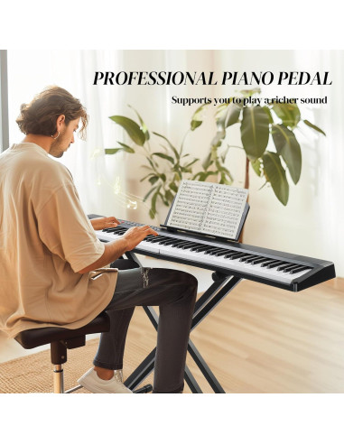 Teclado Plegable Ktaxon 88 Teclas MIDI Bluetooth Portátil