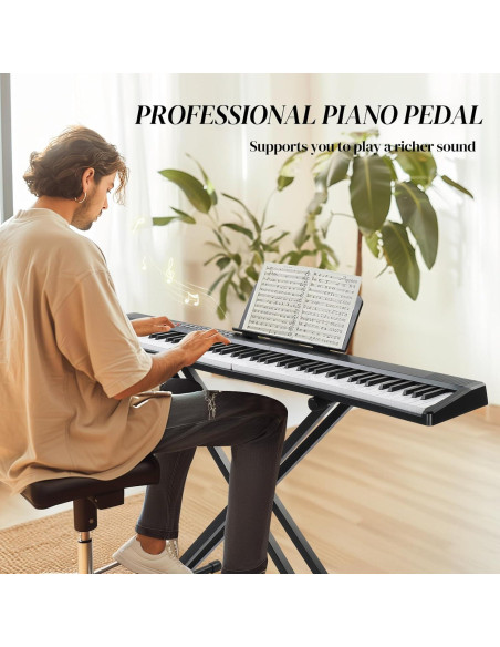 Teclado Plegable Ktaxon 88 Teclas MIDI Bluetooth Portátil