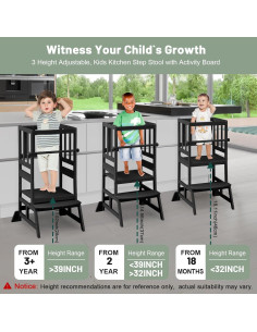 Torre de Aprendizaje Cosyland para Niños - Taburete Ajustable 90 cm 2