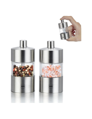 Juego de Molinillos de Sal y Pimienta Myle 8.38 cm Acero Inoxidable