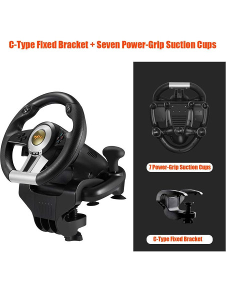 Volante de Carreras PXN V3II con Pedales para PC y Consolas