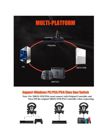 Volante de Carreras PXN V3II con Pedales para PC y Consolas