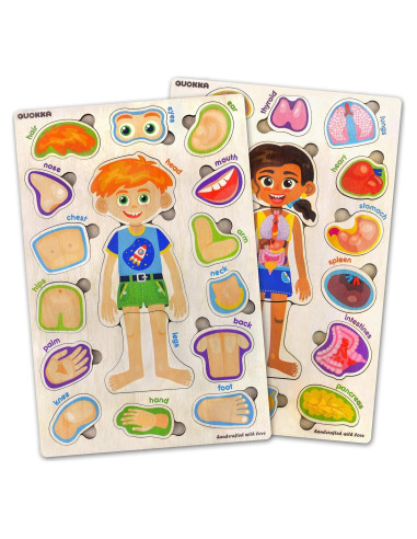 Puzzle Educativo Quokka Cuerpo Humano 37x25cm 3-5 Años