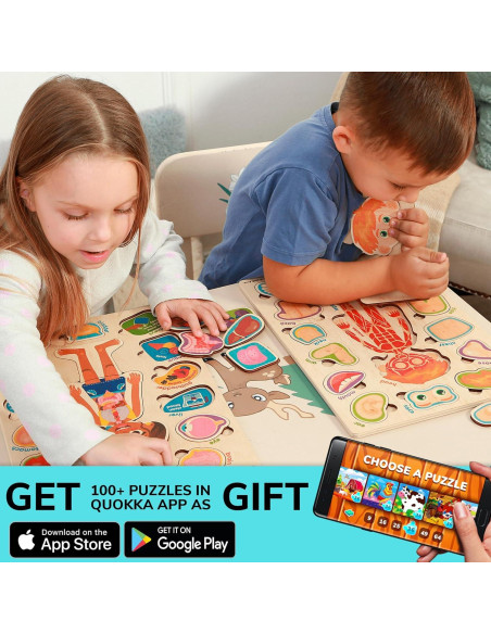 Puzzle Educativo Quokka Cuerpo Humano 37x25cm 3-5 Años
