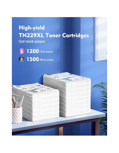 Tóner Compatible DMGE TN229 Paquete de 4 para Brother