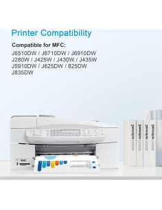 Cartuchos de tinta compatibles WISETA LC75XL 4 Pack para Brother 2