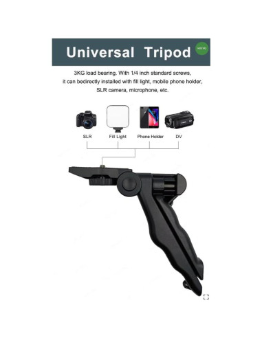 Kit de Vlogging Acuvar Pro Grip con Luz LED y Micrófono