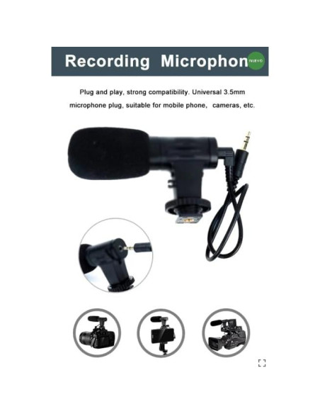 Kit de Vlogging Acuvar Pro Grip con Luz LED y Micrófono