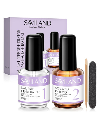 Kit Deshidratador de Uñas Saviland Sin Ácido 13.49x12.39cm