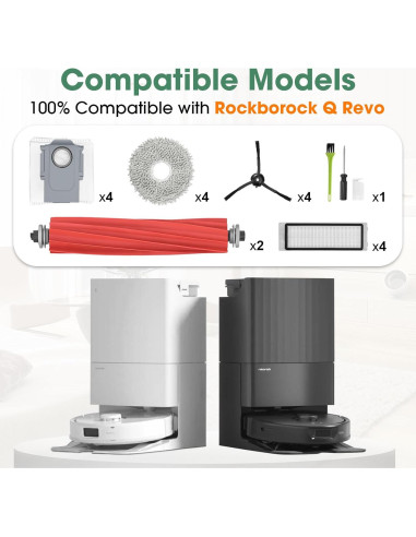 Kit de Accesorios 21 Piezas para Aspiradora Roborock Qrevo