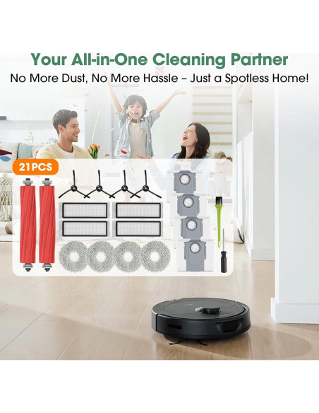 Kit de Accesorios 21 Piezas para Aspiradora Roborock Qrevo