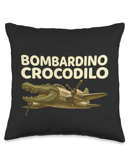 Cojín Bombardino Crocodilo 40x40 cm Retro Vintage