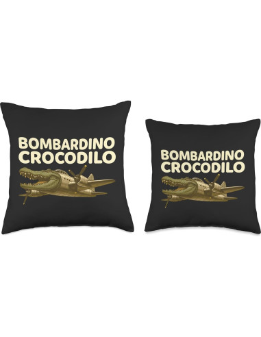 Cojín Bombardino Crocodilo 40x40 cm Retro Vintage