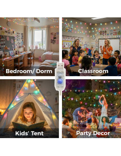 Luces de Cuerda Suddus 10m 100 LED USB con Temporizador 2