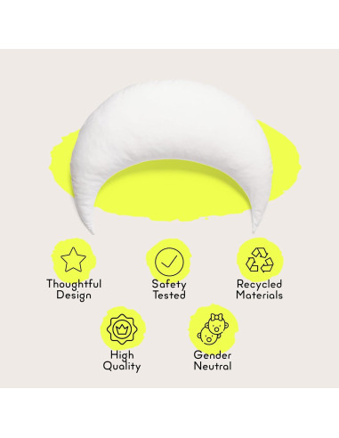 Almohada de Lactancia Moonjax Blanco Lunar 70x24 cm Espuma Viscoelástica