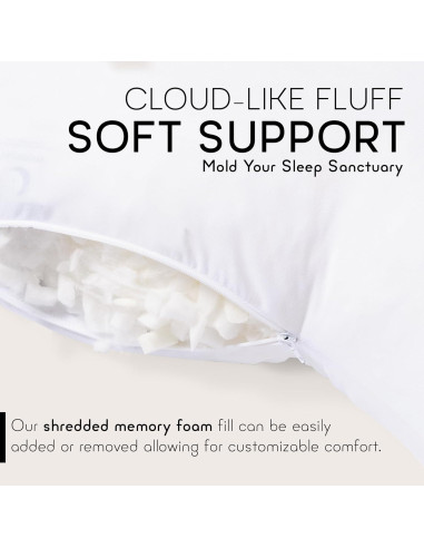 Almohada de Lactancia Moonjax Blanco Lunar 70x24 cm Espuma Viscoelástica