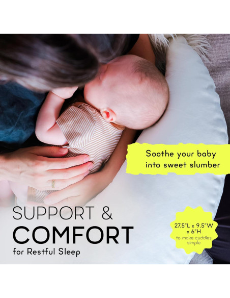 Almohada de Lactancia Moonjax Blanco Lunar 70x24 cm Espuma Viscoelástica Almohada de Lactancia Moonjax Blanco Lunar 70x24 cm Espuma Viscoelástica