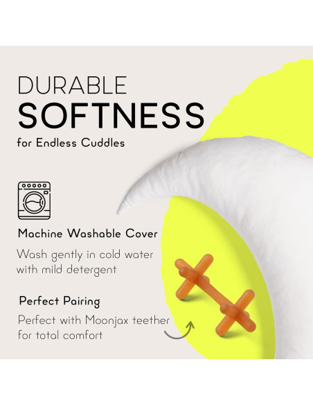 Almohada de Lactancia Moonjax Blanco Lunar 70x24 cm Espuma Viscoelástica Almohada de Lactancia Moonjax Blanco Lunar 70x24 cm Espuma Viscoelástica