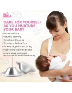 Copas de Lactancia de Plata 999 BYMOJA - 2 Protectores de Pezón 2