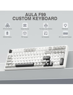 Teclado Mecánico Inalámbrico AULA F99 RGB 99 Teclas 2