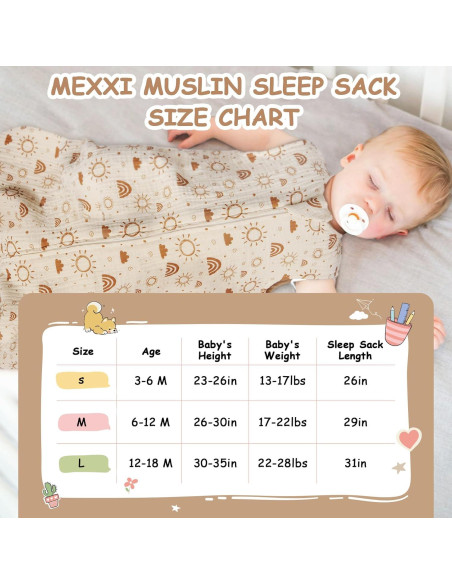 Saco de Sueño MEXXI para Bebés 6-12 Meses 1.0 TOG