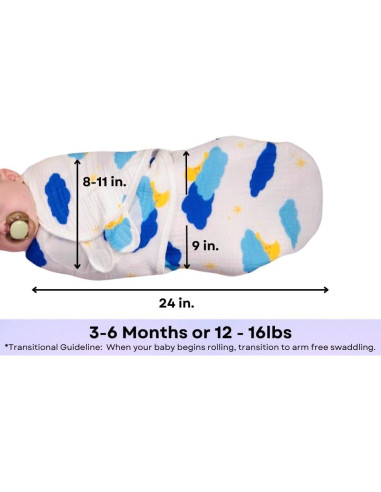 Sacos de Dormir Swaddle Lovilli Co - 2 Unidades Algodón 3-6 Meses