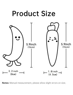 Anillos de Peluche Reidio para Bebés - Zanahoria y Plátano 2Pcs 2