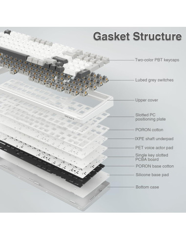 Teclado Mecánico Inalámbrico AULA F99 RGB 99 Teclas