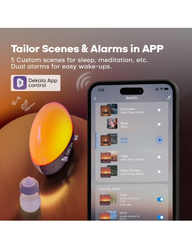 Reloj Despertador Dekala RestOnn con Luz y Sonidos Naturales