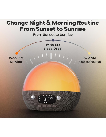 Reloj Despertador Dekala RestOnn con Luz y Sonidos Naturales