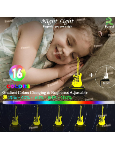 Lámpara de Mesa 3D de Bajo Eléctrico Fanrui LED Regulable