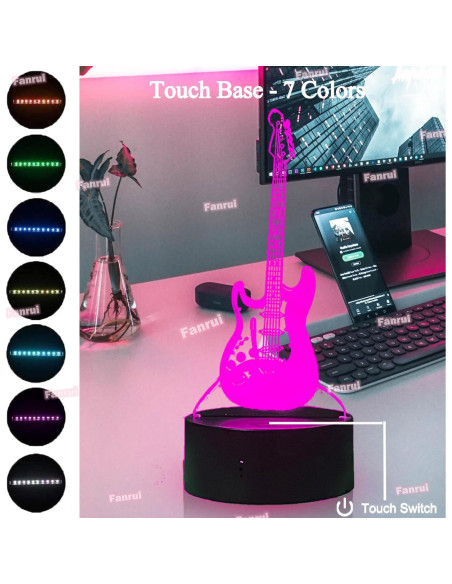 Lámpara de Mesa 3D de Bajo Eléctrico Fanrui LED Regulable