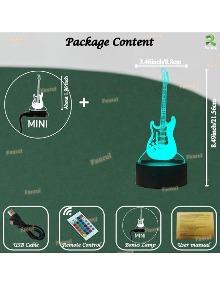 Lámpara de Mesa 3D de Bajo Eléctrico Fanrui LED Regulable
