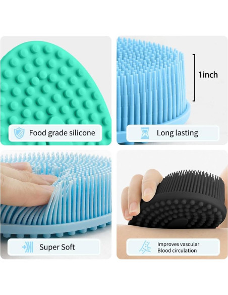 Set de 3 Exfoliantes de Cuerpo de Silicona WRNZL 13.5x7.6cm