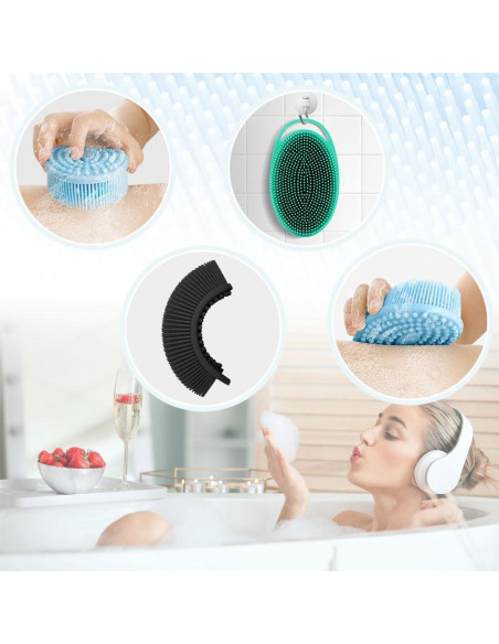 Set de 3 Exfoliantes de Cuerpo de Silicona WRNZL 13.5x7.6cm