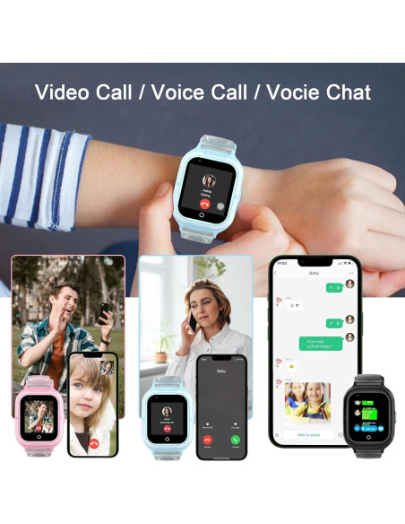 Reloj Inteligente 4G para Niños Wonlex KT23 Azul GPS