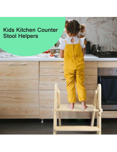 Taburete Plegable Ajustable WOOD CITY para Niños 2 Escalones 2