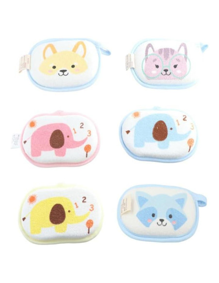 Esponja de Baño para Bebé Pokinge 6 Piezas Suave y Colorida