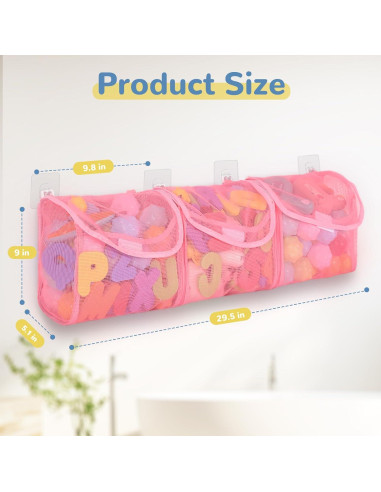 Almacenamiento de Juguetes de Baño DOCMON Rosa Desmontable 74.93 cm