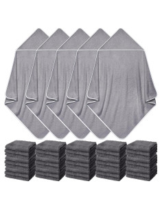 Buryeah Toallas con Capucha y Paños para Bebé - 20 Piezas