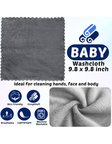 Buryeah Toallas con Capucha y Paños para Bebé - 20 Piezas