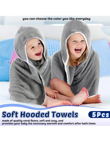 Buryeah Toallas con Capucha y Paños para Bebé - 20 Piezas