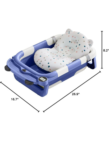 Bañera Plegable para Bebés BBtinker con Monitor de Temperatura Bañera Plegable para Bebés BBtinker con Monitor de Temperatura