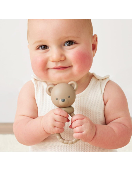 Sonajero Mordedor de Silicona Itzy Ritzy Oso - 3 Meses+