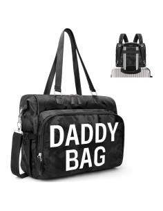 Mochila de Pañales Pripher 4 en 1 Camo Negra Impermeable