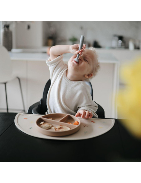 Cucharas de Silicona para Bebés Mushie - 2 Piezas Diente de León