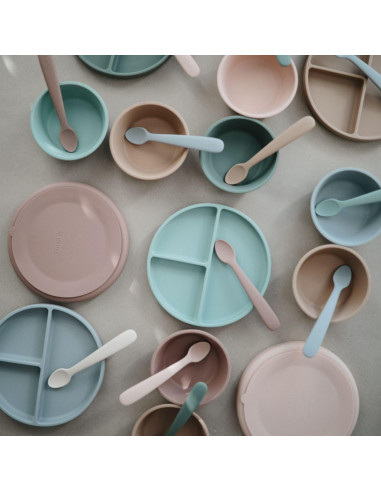 Cucharas de Silicona para Bebés Mushie - 2 Piezas Diente de León