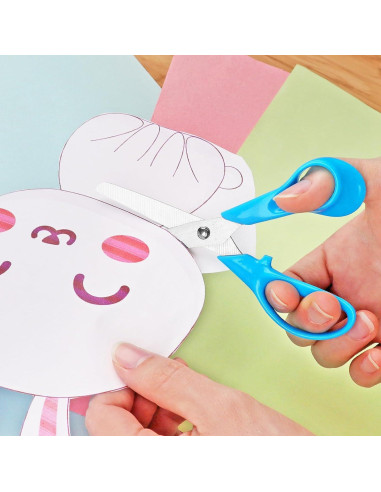 Tijeras para Niños Asdirne 5" Punta Romo Seguridad Paquete 3